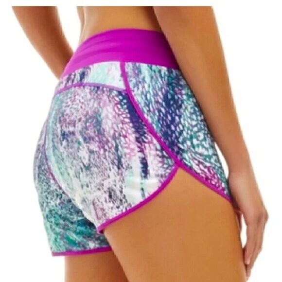 LIKE NEW Suva Run Short II Animal Impressions Print Multi Orchid Purple | Garden - Picture 1 of 9